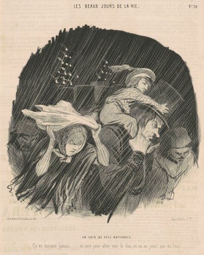 Un soir de fête nationale - Honoré Daumier
