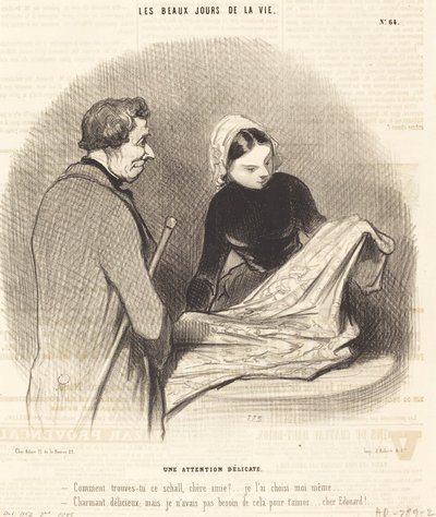 Une Attention délicate - Honoré Daumier