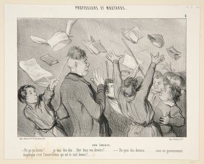 Une Émeute; #4 de Professeurs et Moutards - Honoré Daumier