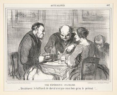 Une Expérience Culinaire: Décidément, le bifteck de cheval n - Honoré Daumier