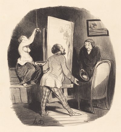 Une position difficile - Honoré Daumier
