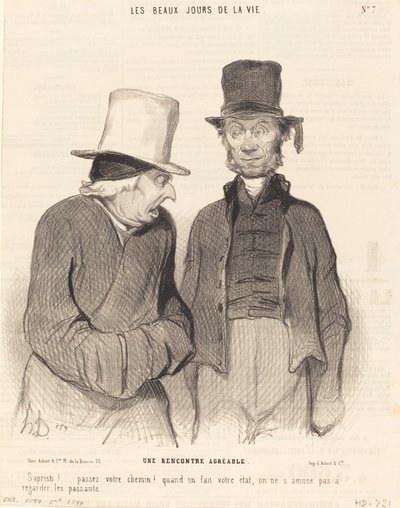 Une Rencontre agréable - Honoré Daumier