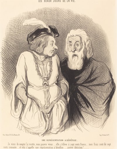 Une représentation à bénéfice - Honoré Daumier