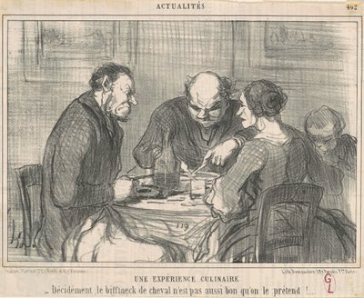 Une expérience culinaire - Honoré Daumier