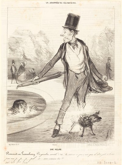 Une heure - Promenade au Luxembourg - Honoré Daumier