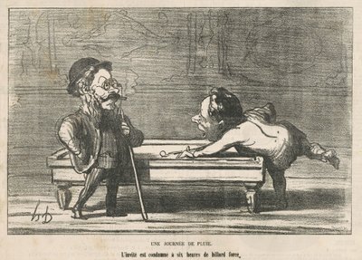 Une journée de pluie - Honoré Daumier