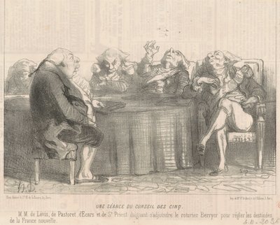 Une séance du conseil des cinq - Honoré Daumier