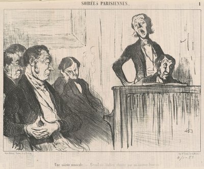 Une soirée musicale - Honoré Daumier