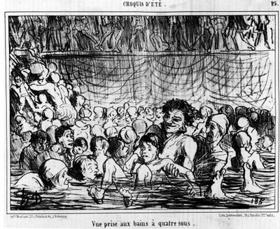 Vue prise des bains à quatre sous: illustration de la série « Croquis d
