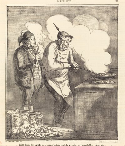 Voilà bien des œufs de cassés... - Honoré Daumier