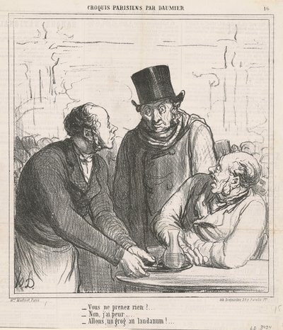 Vous ne prenez rien ? - Honoré Daumier