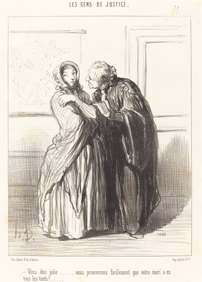Vous êtes jolie... - Honoré Daumier