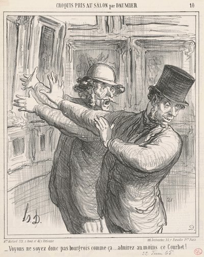 Voyons... admirez au moins ce Courbet!... - Honoré Daumier