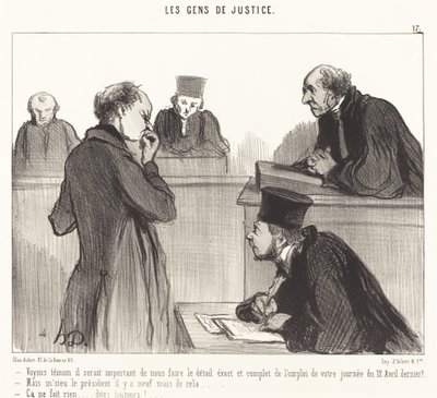 Voyons témoin il serait important de... - Honoré Daumier
