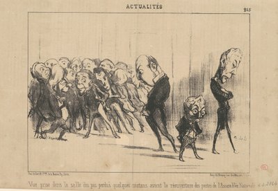 Vue prise dans la salle des pas perdus... - Honoré Daumier