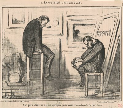 Vue prise dans un atelier... - Honoré Daumier
