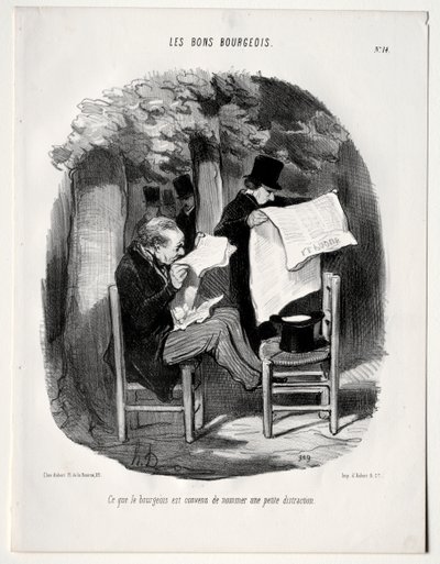 Ce que le bourgeois appelle une légère distraction - Honoré Daumier