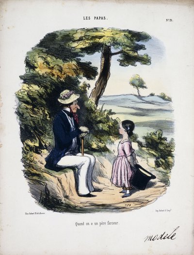 Quand on a un père bouffon, 1848 - Honoré Daumier