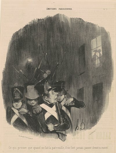Ce qui prouve que quand on fait...patrouille... - Honoré Daumier