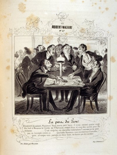 Illustrations sur les idées et légendes Philipon sous le titre Les Cent et Robert Macaire - Honoré Daumier