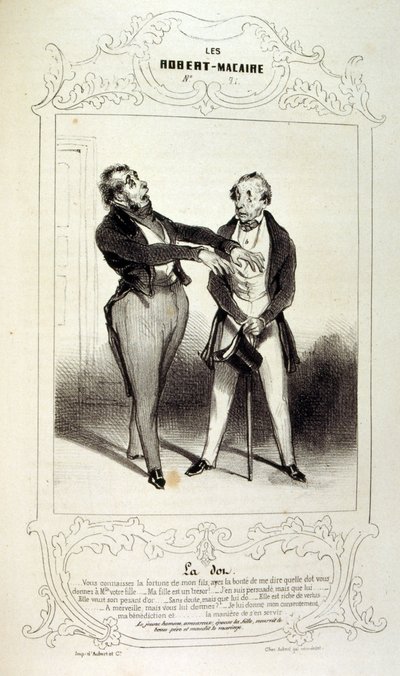 Illustrations sur les idées et légendes Philipon sous le titre Les Cent et Robert Macaire - Honoré Daumier