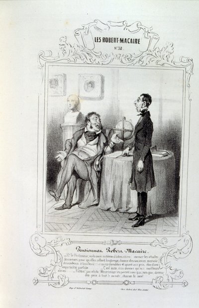 Illustrations sur les idées et légendes Philipon sous le titre Les Cent et Robert Macaire - Honoré Daumier