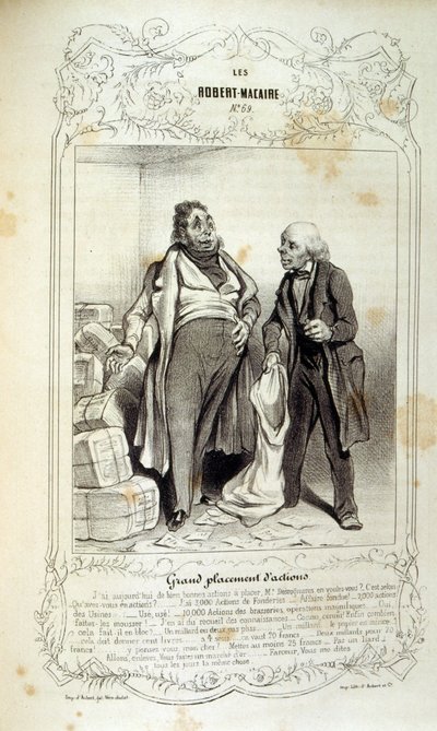 Illustrations sur les idées et légendes de Philipon sous le titre Les Cent et Robert Macaire - Honoré Daumier