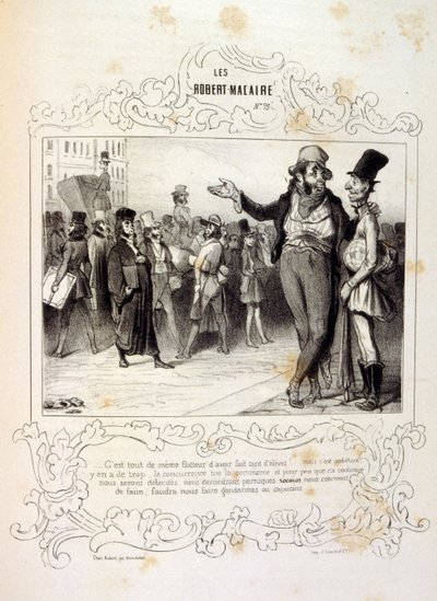 Illustrations sur les idées et légendes Philipon sous le titre Les Cent et Robert Macaire - Honoré Daumier