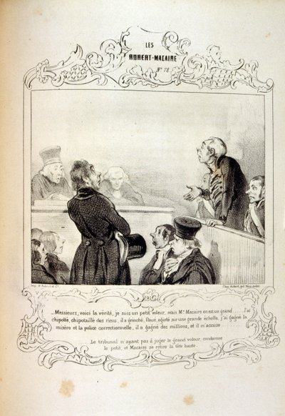 Illustrations sur les idées et légendes Philipon sous le titre Les Cent et Robert Macaire - Honoré Daumier
