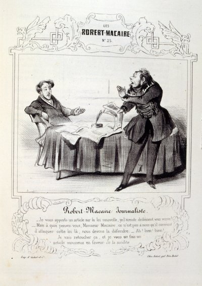 Illustrations sur les idées et légendes Philipon sous le titre Les Cent et Robert Macaire - Honoré Daumier