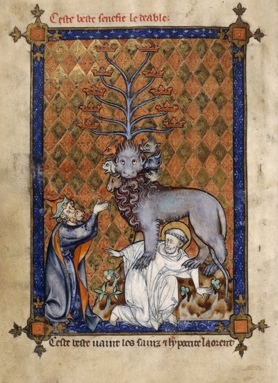 Add. 54180, f.14v La Bête de l