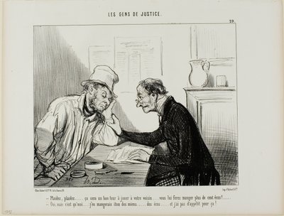 "- Sue him.....sue him..... Ce serait un bon tour à jouer à votre voisin... ça lui boufferait toutes ses économies, au moins 100 écus.... - Oui mais il faudrait aussi que je mange dans mes économies et je n