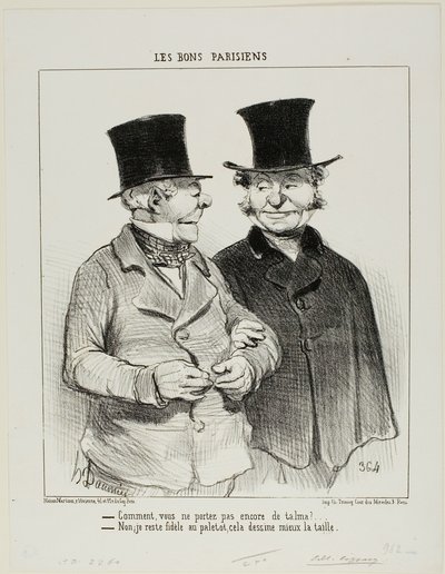 "- Vous ne portez pas encore de Talma  - Non, je reste fidèle au pardessus, c