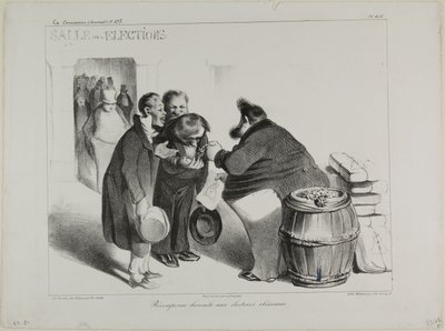 Une juste récompense pour les électeurs dévoués, assiette 404 - Honoré Victorin Daumier