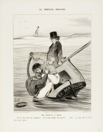 Une révolte à bord. "- Ah ! tu veux être ton propre capitaine !... - Ah ! tu me traites comme un idiot... hé... J
