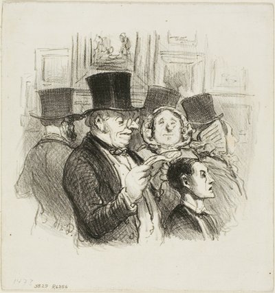 Une visite au salon - Honoré Victorin Daumier