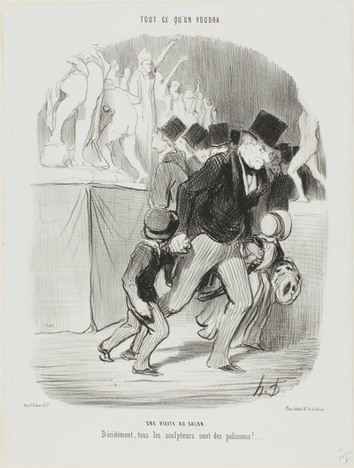 Une visite au Salon. Manifestement, tous les sculpteurs sont des coquins, planche 1 de Tout Ce Qu