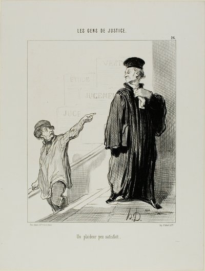 Un plaideur plutôt insatisfait, planche 26 de Les Gens De Justice - Honoré Victorin Daumier