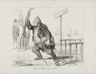"Tout est perdu - sauvez la caisse" - Honoré Victorin Daumier