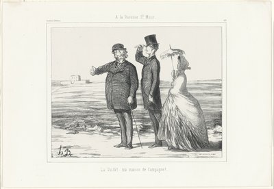 At Varenne, Saint-Maur. “There! My country house", plate 418 from Souvenirs d’artistes - Honoré Victorin Daumier