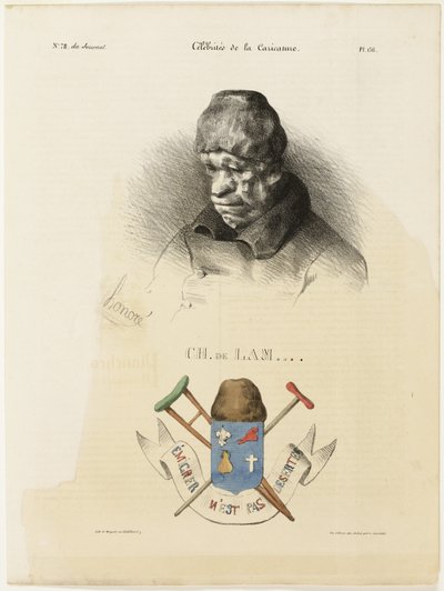 Ch. De Lam...., plate 156 from Célébrités de la Caricature - Honoré Victorin Daumier