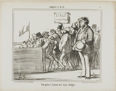 Entrée des bains publics de Deligny, planche 3 de Croquis D