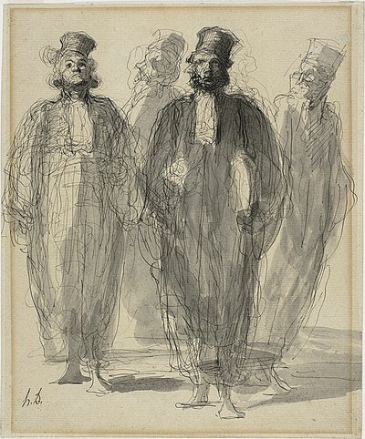 Quatre avocats - Honoré Victorin Daumier