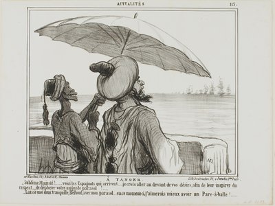 A Tanger. "- Sublime Majesté... les Espagnols arrivent... pour les effrayer j