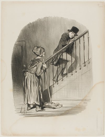 "Is my Wife at home Yes, monsieur, and your cousin too...," plate 4 from Tout ce qu