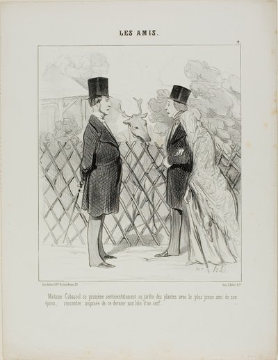 Madame Cabassol se promène en amoureux dans le jardin botanique avec la plus jeune amie de son mari. Rencontre soudaine avec ce dernier non loin d