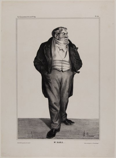 Mr. Baill.., plate 312 from Célébrités de la Caricature - Honoré Victorin Daumier