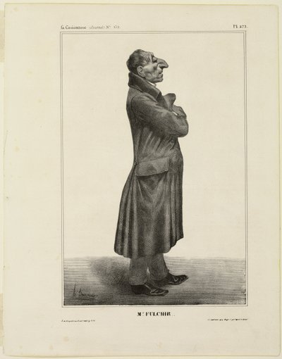 Mr. Fulchir.., plate 273 from Célébrités de la Caricature - Honoré Victorin Daumier
