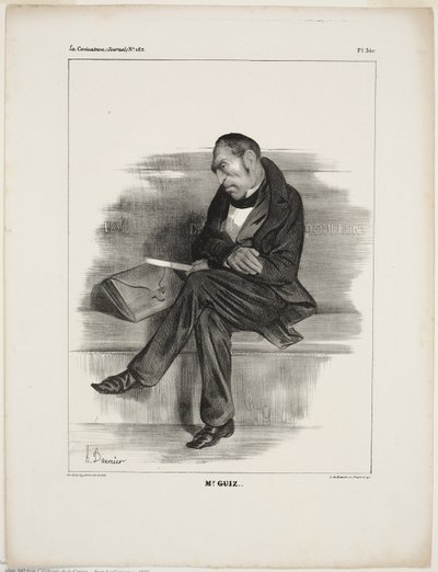 Mr. Guiz.., plate 340 from Célébrités de la Caricature - Honoré Victorin Daumier