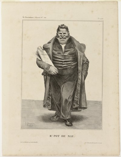 Mr. Pot De Naz.., plate 270 from Célébrités de la Caricature - Honoré Victorin Daumier